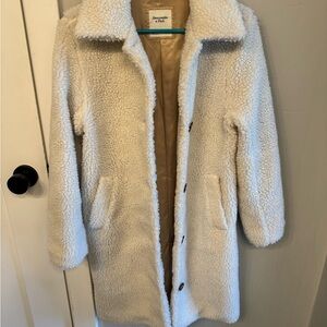 Abercrombie & Fitch Cream Teddy Jacket